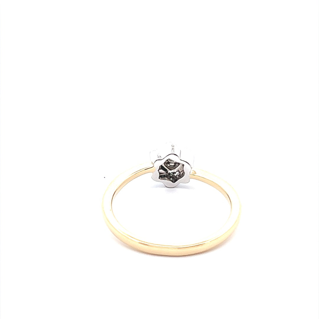 Flower Ring In 14K Yellow Gold