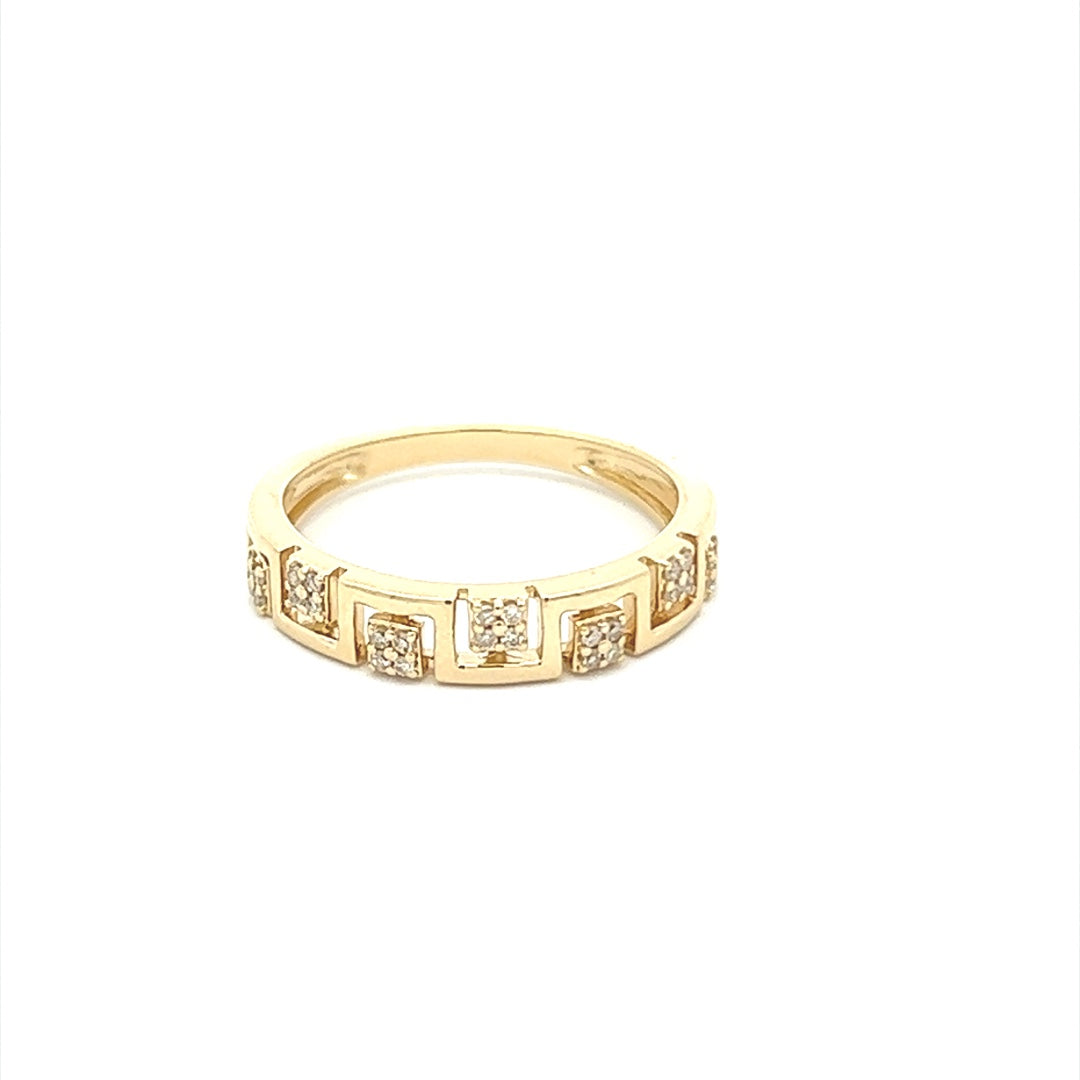 Labrinth Diamong Ring In 14K Yellow Gold