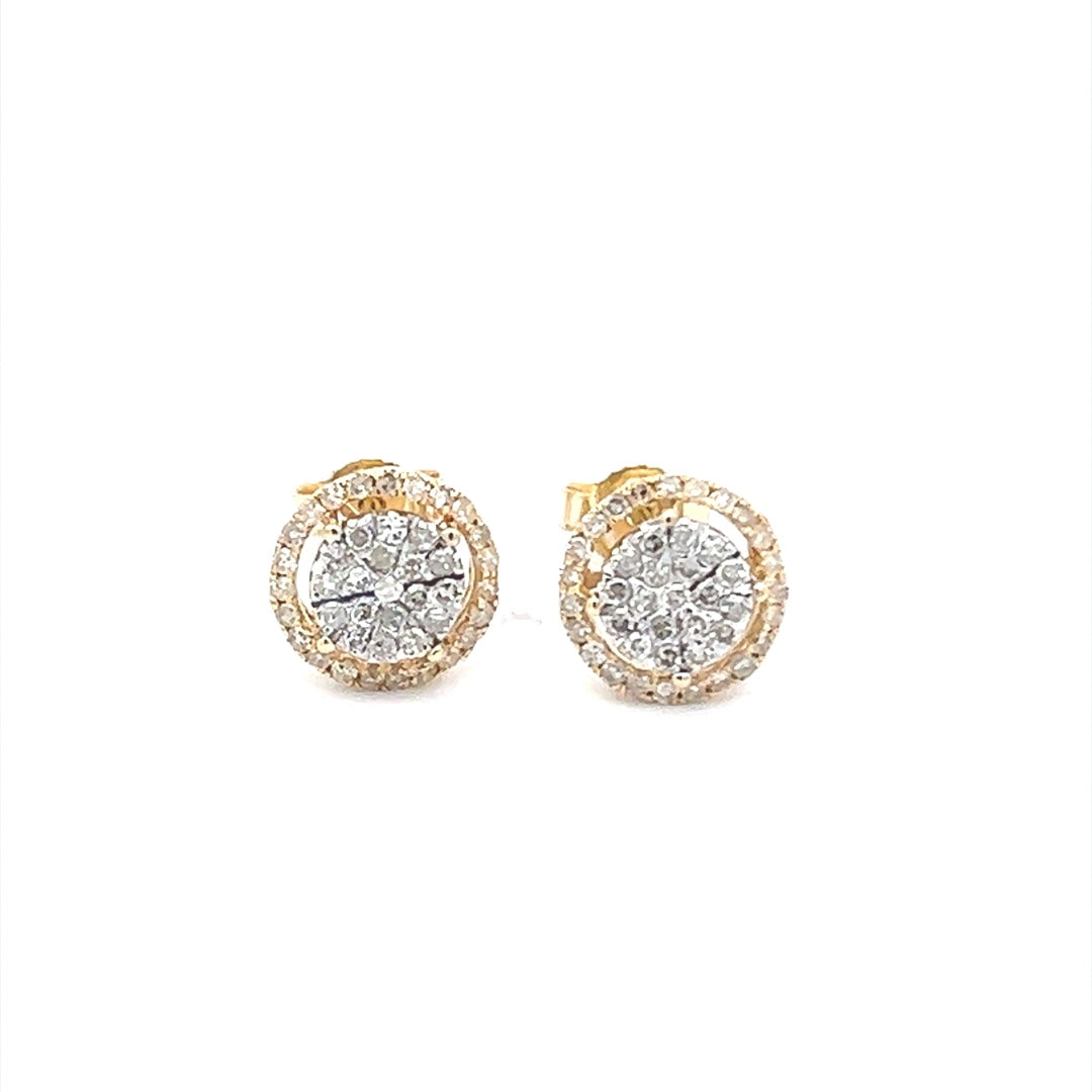 Diamond Earrings In 14K White Gold