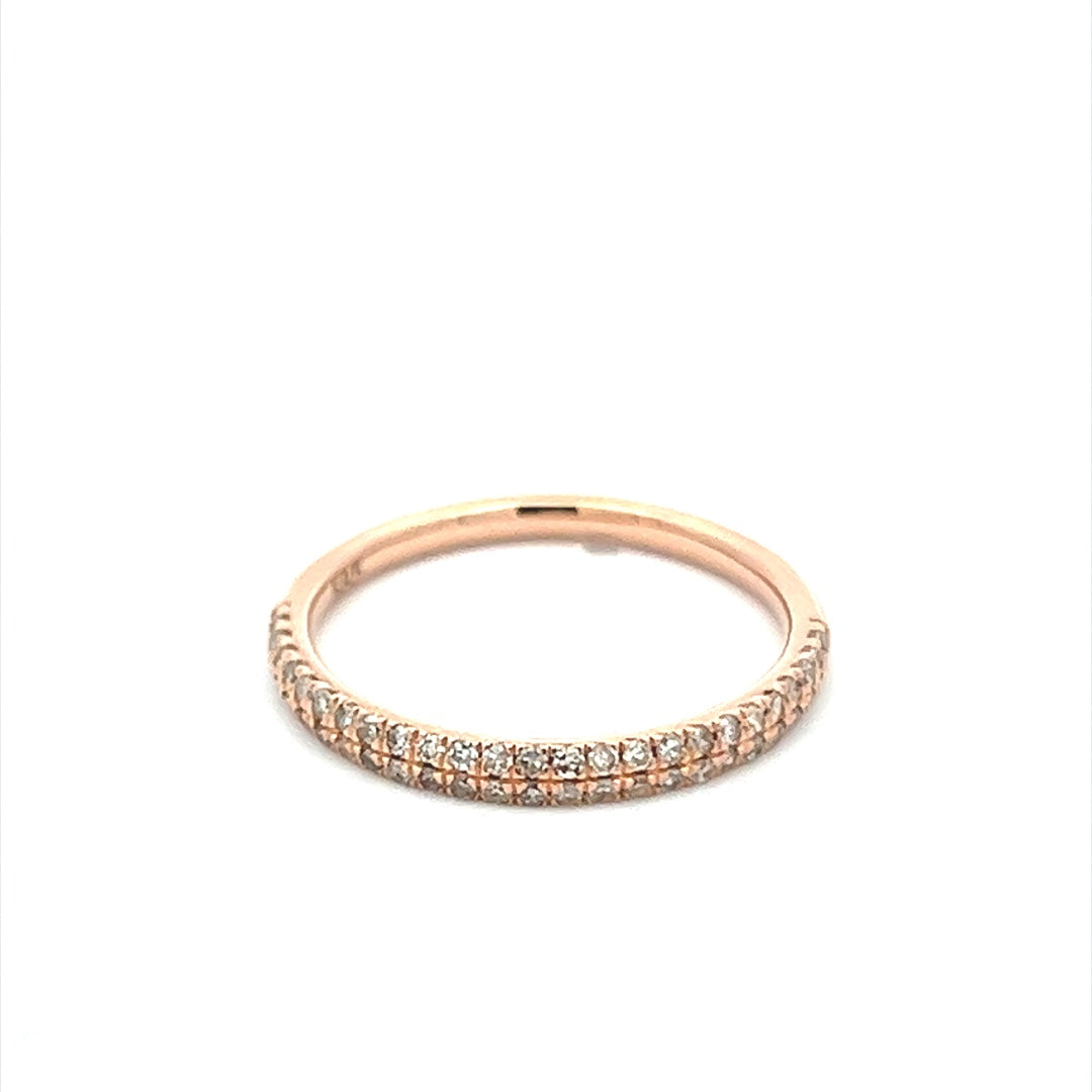 Diamond Half Eternity Band In 14K Pink Gold