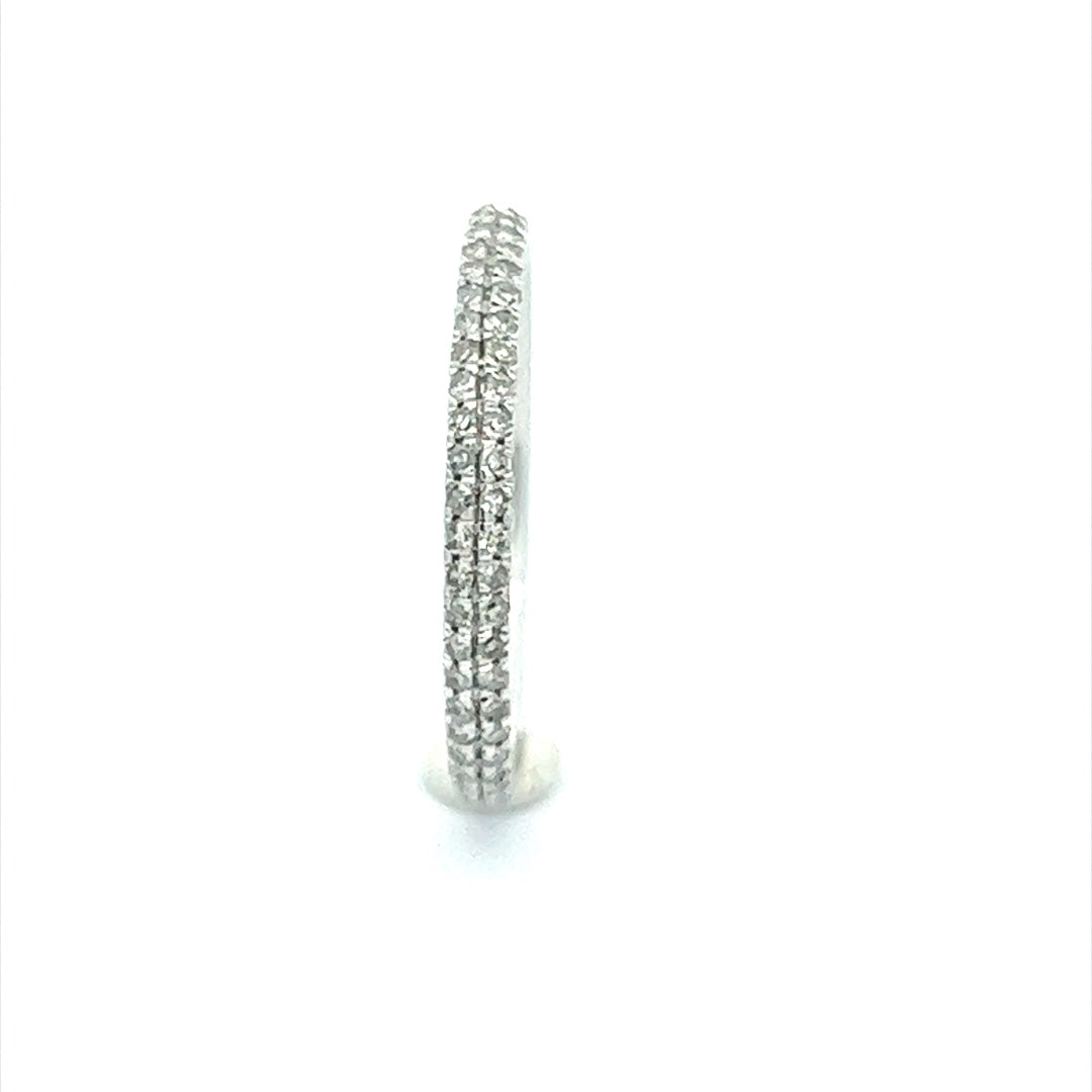 Diamond Half Eternity Band In 14K White Gold