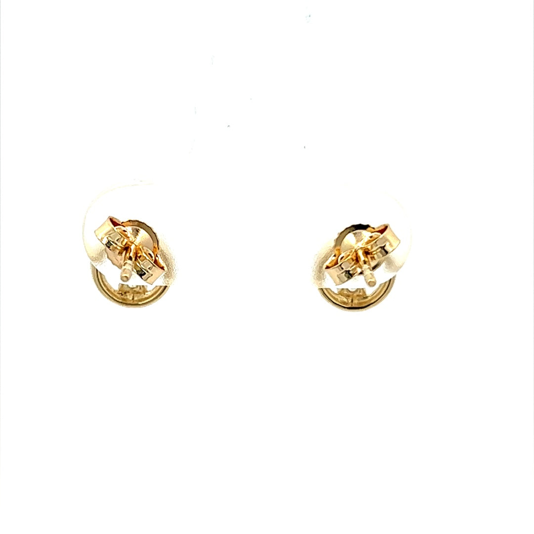 Stud Earrings In 14K Yellow Gold