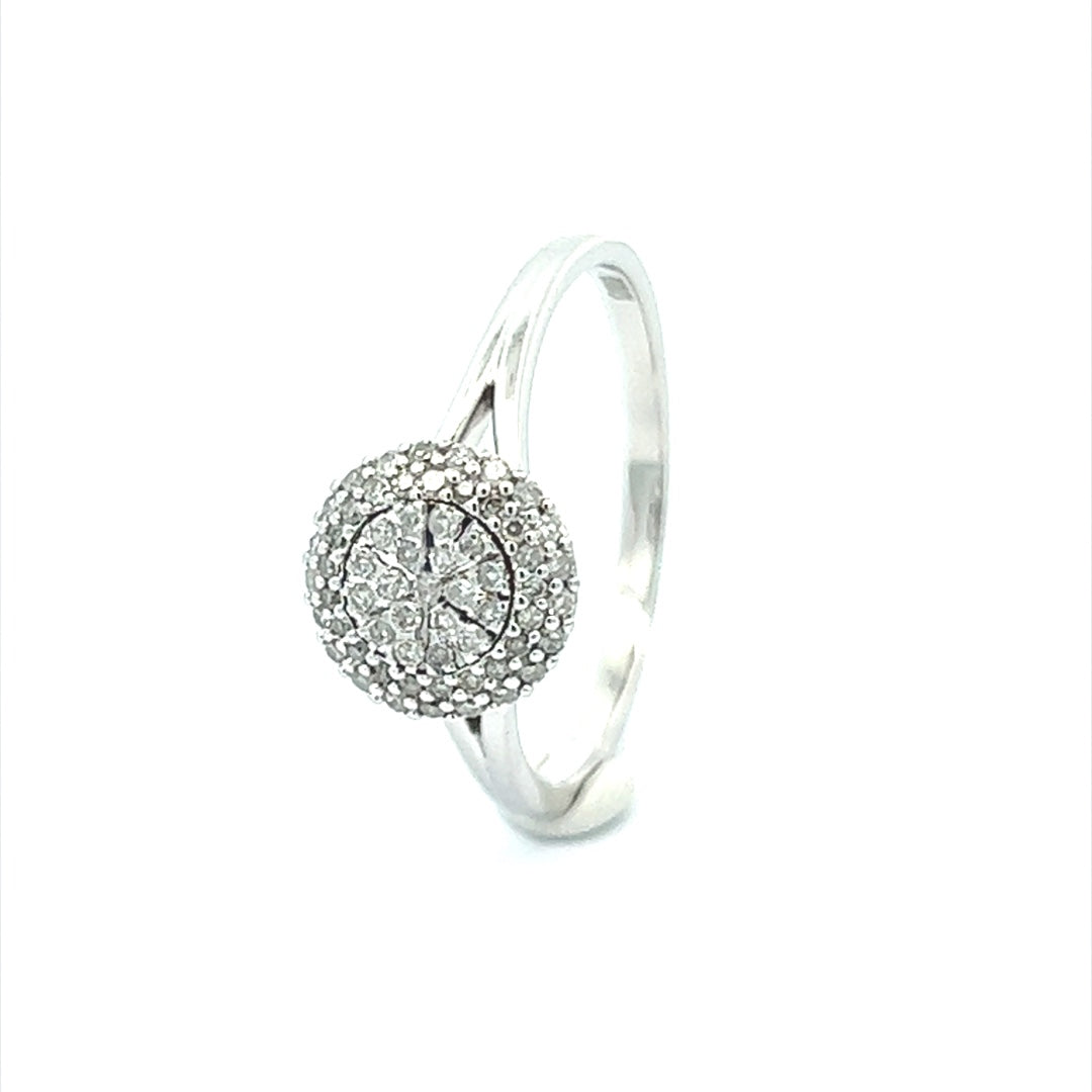 Diamond Ring In 14K White Gold