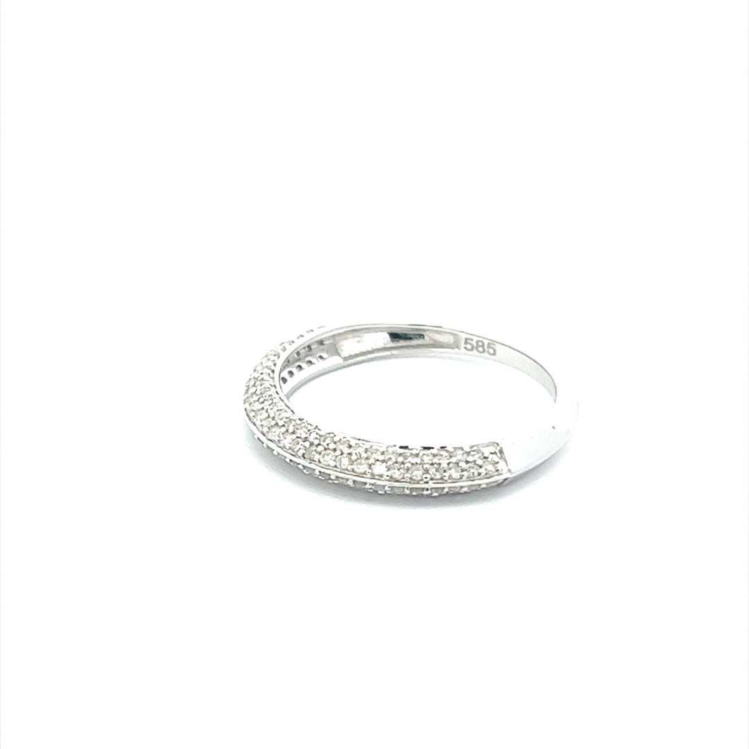 Diamond Ring In 14K White Gold