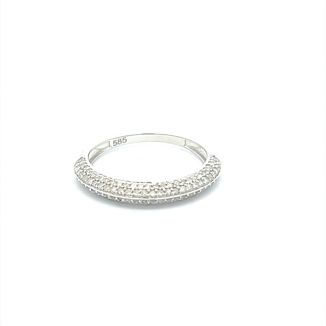 Diamond Ring In 14K White Gold