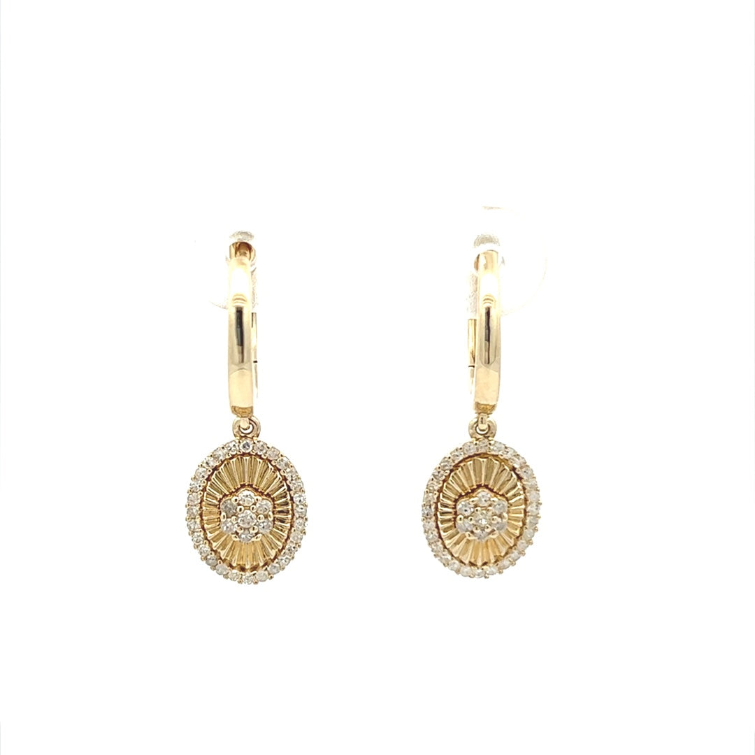 Dangling Earrings In 14K Yellow Gold