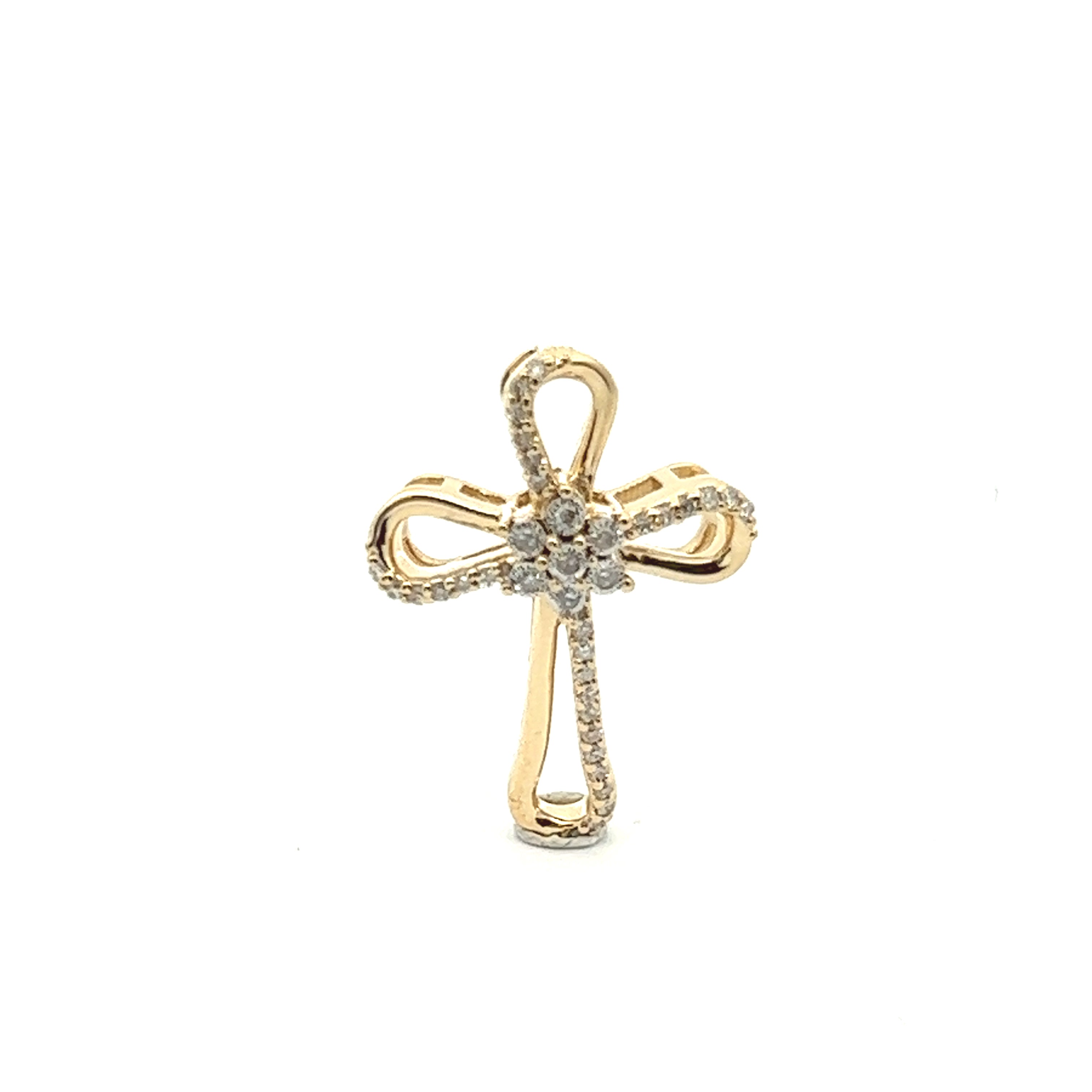 Cross Pendent In 14K Yellow Gold